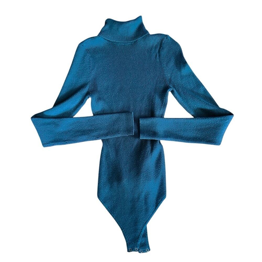 😍2 for $20 Abercrombie & Fitch Emerald Green Turtleneck Bodysuit – Size Small